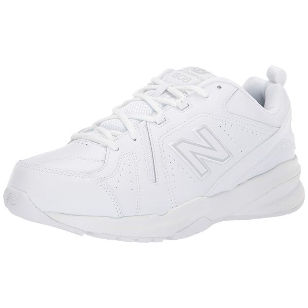 New Balance Men's 608 V5 Casual Comfort Cross Trainer, White/White, 9.5 X-Wide