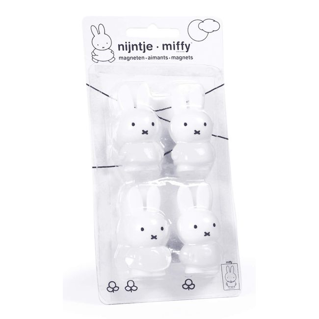 Atelier Pierre 080938 Miffy Magnet Design Accessories, White, Diameter 1.0 x Height 1.8 inches (2.5 x 4.6 cm)