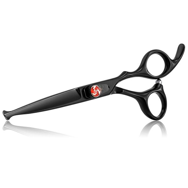 6 Inch Hair Cutting Shears Kids Safety Rounded Tips Hair Scissors Professional Hairdressing Haircut Kit for Salon, Barbers, Children, Baby and Personal Home Usage, Japanese Stainless Steel, Black