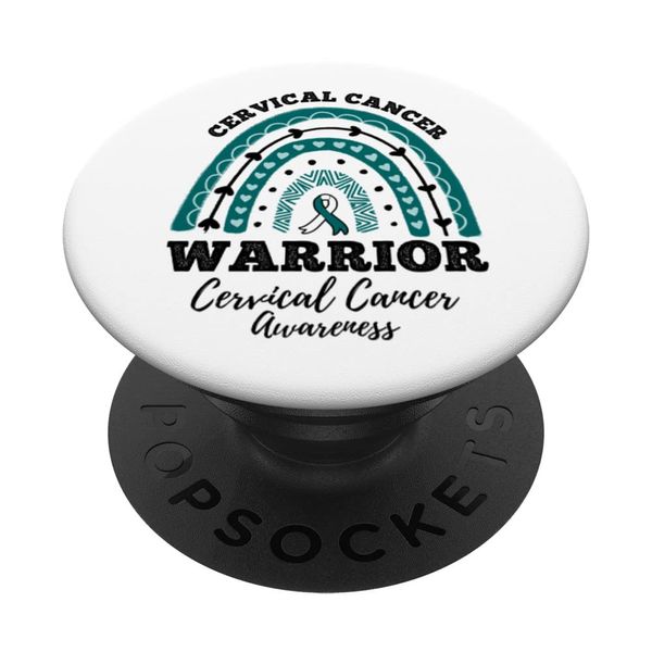 Rainbow Warrior Cervical Cancer Awareness PopSockets Swappable PopGrip