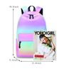 abshoo Lightweight Water Resistant Galaxy Backpacks for Teen Girls School Backpack with Lunch Bag (Rainbow Set)