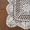 USTIDE Beige Crochet Lace Table Runner Night Table/Bedside Table Doilies15X31inches, 1 pc