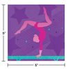 Creative Converting Gymnastics Party Beverage Napkins, 16 ct, Multi-color, 5"