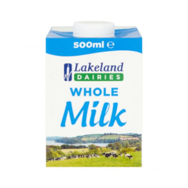 Lakeland Dairies Long Life Whole Milk 12x500ml