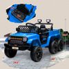 12V Kids Electric Car w/ 2WD/4WD Switchable, Remote Control Light Blue