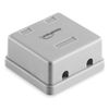 NavePoint Keystone Jack Surface-Mount Box 2-Port Gray, 10-Pack