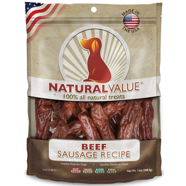 Natural Value Beef Jerky Dog Treats 100 Farmed Made in the USA 1 Count