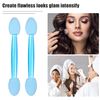 VOCOSTE 50pcs Dual Side Eye Shadow Sponge Applicator with Container Eyeshadow Brush Makeup Applicator Blue