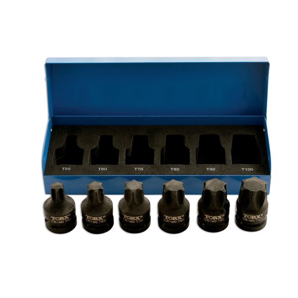 Laser 4947 Heavy Duty Torx® Socket Bit Set 1/2"D 6pc