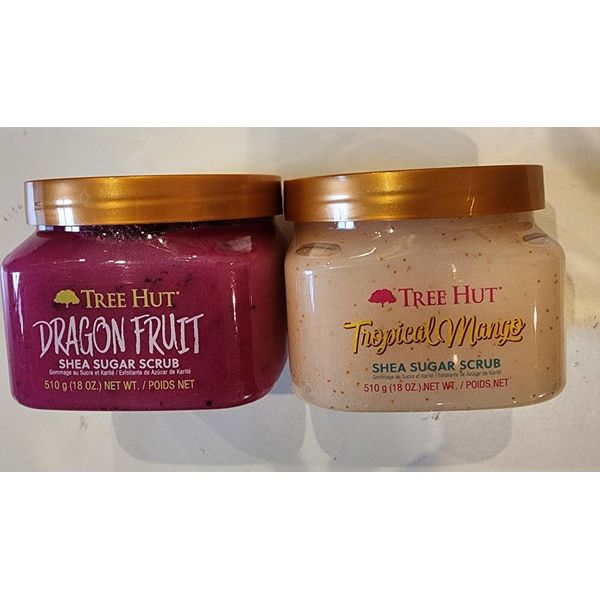 Tree Hut Body Scrub - 2 pk - Dragon Fruit & Tropical Mango 18 fl oz each