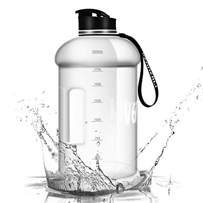 2.2L Big Capacity Water Bottle Clear Drinking Bottles Gym Sports Bottles  Cup Protein Shaker Outdoor Portable Cold Water Tumbler