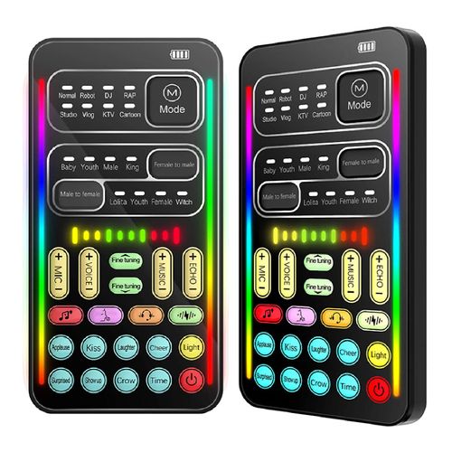 Handheld Portable Voice Changers, 10 Scales Adjustable Sound Disguiser, Mini Multifunctional Voice Changer with 8 Sound Effects for , Live, PC