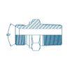 1/2 BSP DIN 3852 Form A x 3/4 BSPT M/M