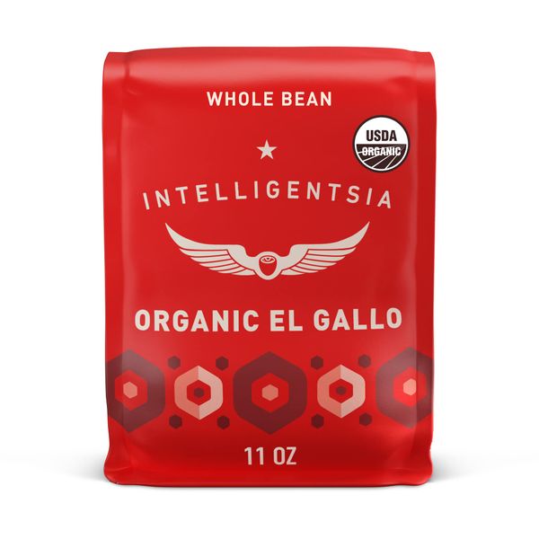 Intelligentsia Coffee, Light Roast Whole Bean Coffee - Organic El Gallo 11 Ounce Bag with Flavor Notes of Milk Chocolate, Honey and Cola