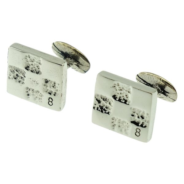 8th Anniversary Solid Bronze Cufflinks with Stamped 8 - Perfect 8th Year Anniversary Gift Idea