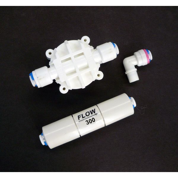 RO Check Valve elbow, Flow Restrictor 300 ML & Automatic Shut off valve