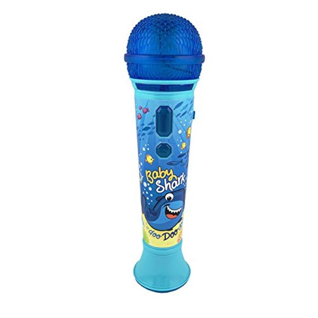 Baby Shark Singalong Microphone for Kids, Toy Microphone with Built-in Music and Flashing Lights, Baby Shark Toy For Kids Aged 3 and Up