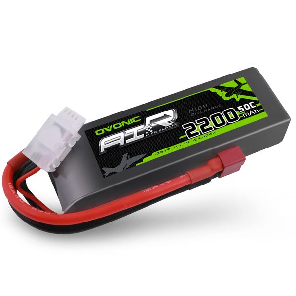 OVONIC 3S Lipo Battery 50C 2200mAh 11.1V Lipo Battery with Dean-Style T Connector for RC Airplane Helicopter Quadcopter RC Car Truck Boat