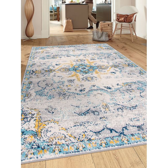 Rugshop Area Rug Distressed Bohemian Dining Room Rugs Carpets for Sale 5x7 Rug