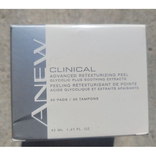 NEW Avon ANEW Clinical Advanced Retexturizing ANTI-AGING Face Skin Peel 30 Pads