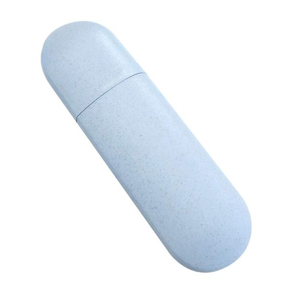 Pejoye Zahnbürste Reiseetui, Portable Zahnbürsten Etui Box umweltfreundliche Weizen Stroh Material Zahnbürstenhülle, Zahnbürste Etui Zahnbürstenbehälter Wasser Tasse für Camping Urlaub Toothbrush Case