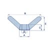 16MM Stainless Steel High Type Wing Nut - Bolt Screw Wingnuts