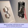 4 Pack - SnapPower SwitchLight - LED Night Light - for Single-Pole Light Switches - Switch Plate with LED Night Lights - Adjust Brightness - Auto On/Off Sensor - (Toggle, White)