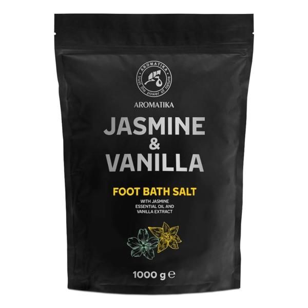 Aromatika Bath Salt Foot Bath Salt Jasmine - Vanilla 992.2g (35oz) Pedicure Foot SoakInfused with essential oils