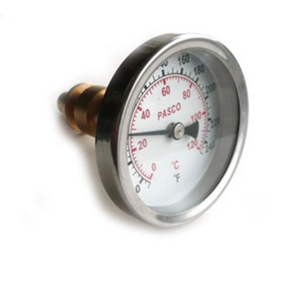 Pasco 1449 Dial Thermometer with Brass Well with 2.5-Inch Face