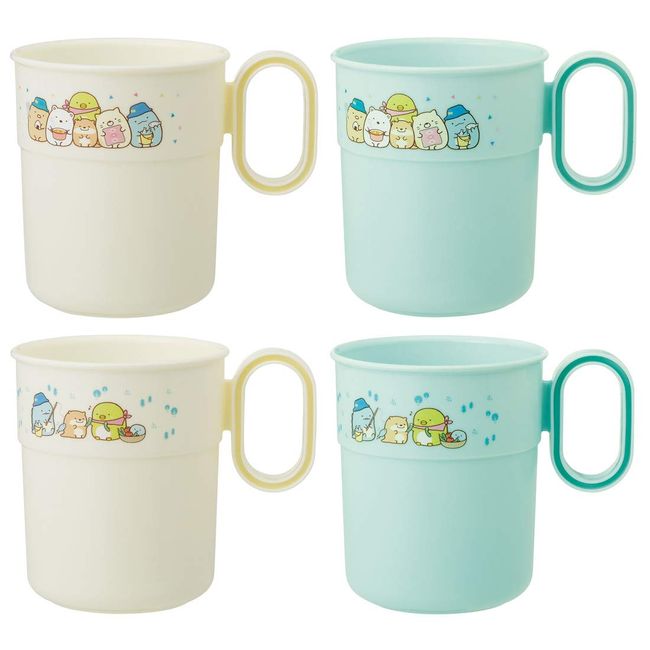 Skater KSS3P Sumikko Gurashi Cup, Set of 4, 10.1 fl oz (300 ml), Plastic, Camping, Made in Japan