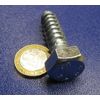 Zinc Hex Head Lag Screw 3/4 Hex Size 1/2 Thread x 2.00" Length, 25 pcs