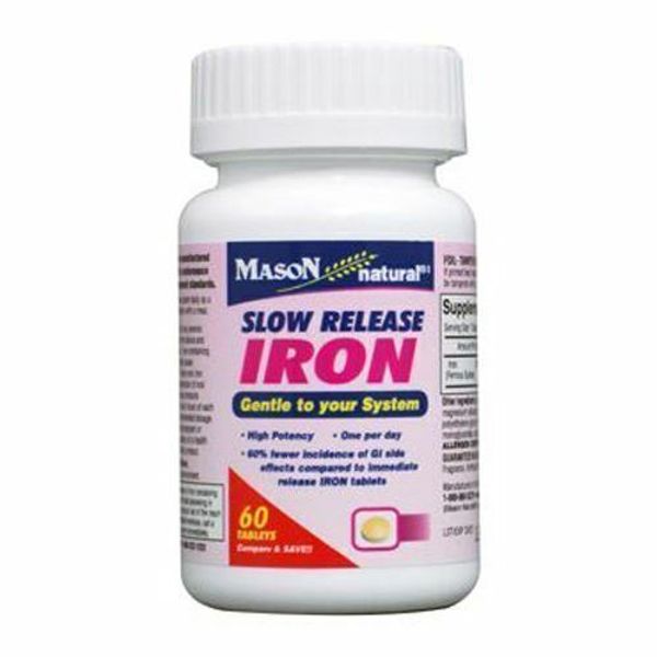 Slow Release Iron  60 Tabs By Mason