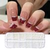 YFFSFDC Nail Parts(Beige+Pure White Pearl)