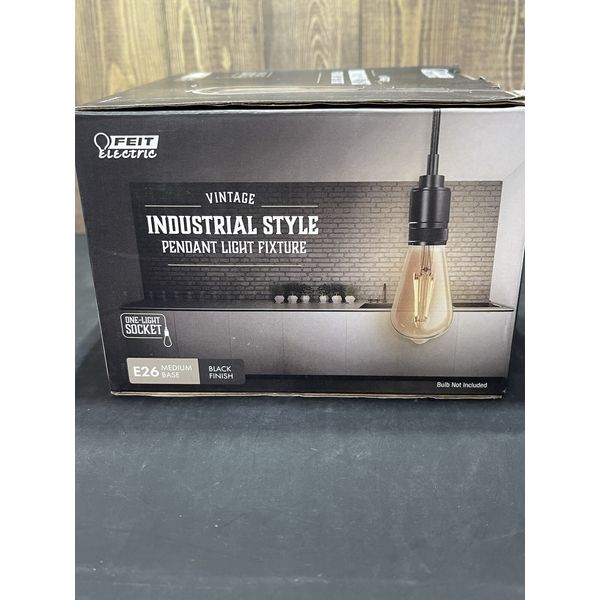 Feit Electric 60W Industrial 1 Light Socket Pendant Light Fixture