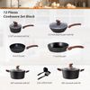 Induction Pots and Pans Set Non Stick, 12 Piece Nonstick Kitchen Cookware Sets, 
