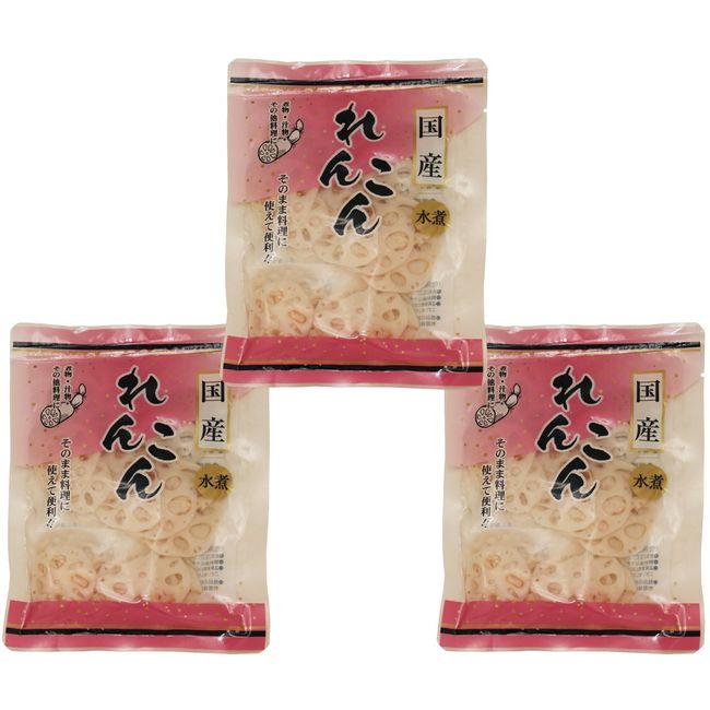 Japanese Lotus Root Thinly Sliced, 2.8 oz (80 g) x 3 Bags