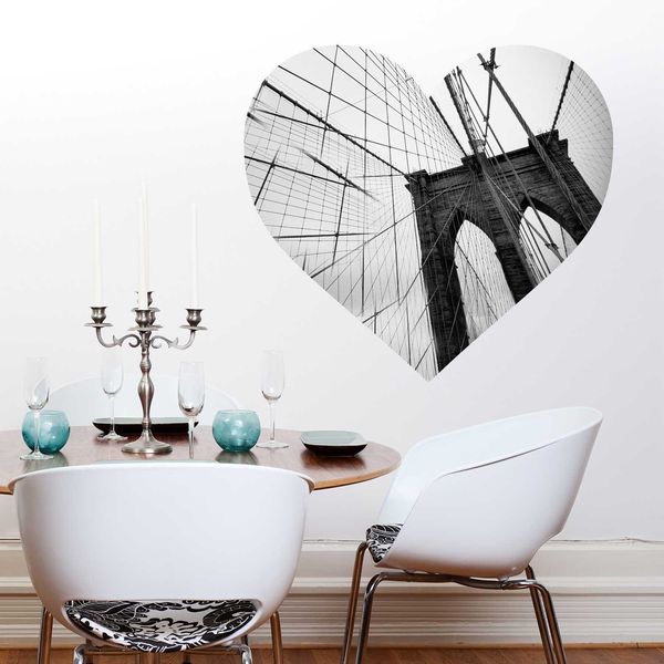 Love New York Wall Decal - Brooklyn Bridge Wall Decal by Chromantics