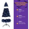 5FT Black Christmas Tree Prelit Halloween Artificial Xmas tree with 250 Light