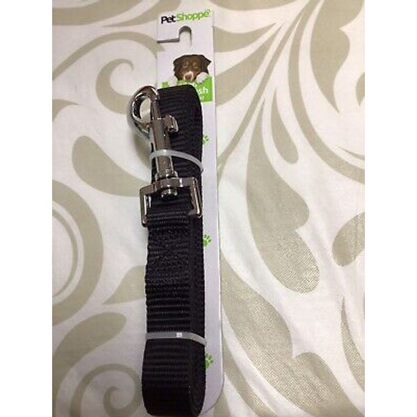 2 New Pet Shoppe Dog Leashes 6 Ft Black Nylon