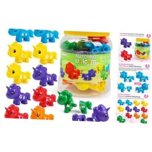 ABC Letters Matching Toys Double-Sided Alphabet Learning Toy for Kids Fine