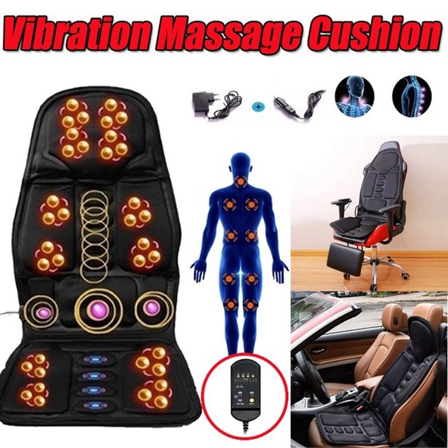 Heated Back Massage Massager Cushion Car Home Chair Seat Cushion Neck Pain  Lumbar Pads for Neck,Shoulders,Back Lumbar,Home Office Car