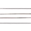 SOLID 925 STERLING SILVER FINE BOX LINK CHAIN NECKLACE - 0.8mm Gauge - 20inch