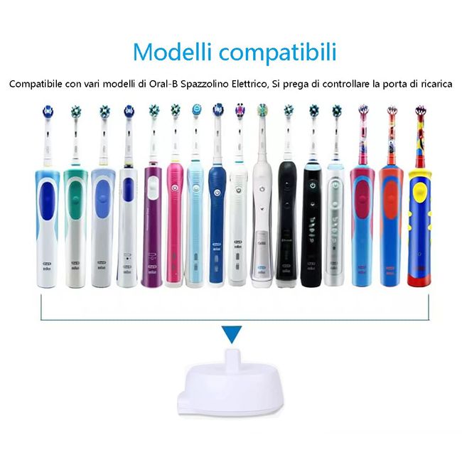 Ladegerät Modell 3757 für Oral B elektrische Zahnbürsten, Batterieladegerät für Oral b Genius 8500/8900 / 9000N, Smart 4 4500/5 5000N / 6 6000N, Pro 600/750/2500, Oral b Vitality Netzteil