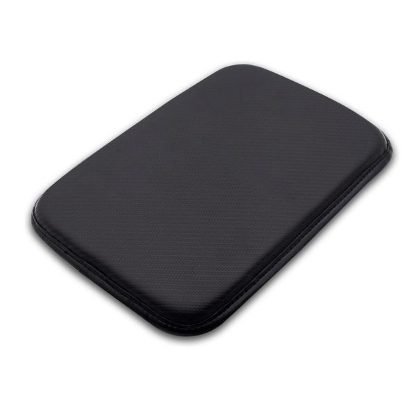 Car Armrest Pad, Leather Car Armrest Cushion Universal Car Center Console Pad Arm Rest Cushion Pads Soft Breathable Auto Cover Box Pad for Most Vehicle Car Interior (Black)