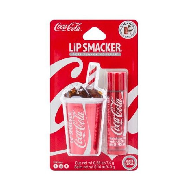 Lip Smacker Coca-Cola Duo Set Cup and Balm Classic Coke Flavor Moisturizing NeW