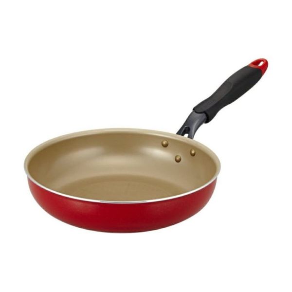 Doshisha Evercook Frying Pan, 10.2 inches (26 cm), Compatible With All Heat Sources, Including Induction Ranges, Red