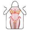 VIPbuy Set of 2 Pcs Novelty Aprons with 3D Muscle Man & Bikini Woman Funny Kitchen Aprons Waterproof Sexy Pinny Apron Adjustable Cooking Aprons for Couples BBQ Gifts