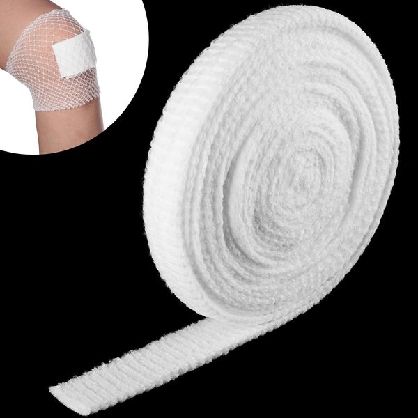 Tubular Bandage Elastic Net Wound Dressing Elastic Dressing Retainer Tubular Stretch Elastic Gauze Bandage Without The Use of Adhesive Tape, 33 Yard Roll Stretched (Size 4 for Arm, Leg or Foot)