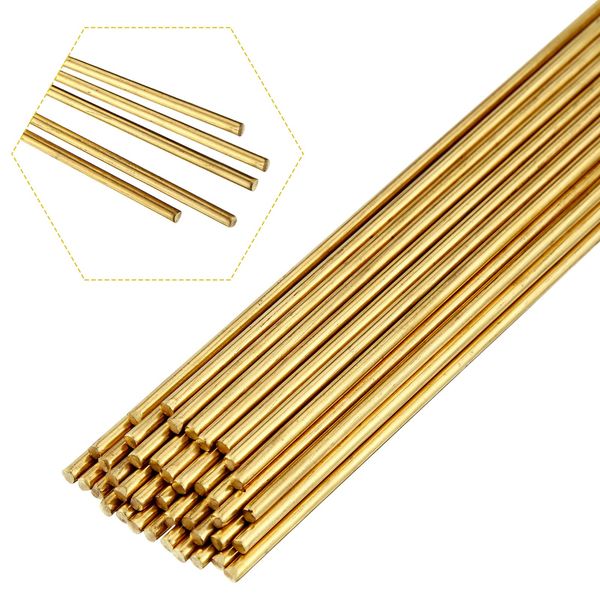 40 Pcs Brass Welding Rods 3/32 in Brazing Rods Brass Rod for DIY Craft Drift Punches Knife Handle Lathe