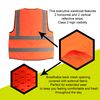 EXECUTIVE HI VIZ WAISTCOAT ORANGE 3XL